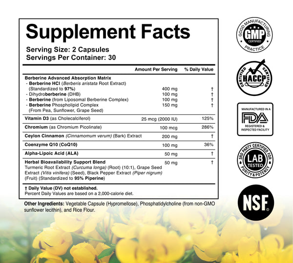 LIPOSOMAL BERBERINE CAPSULES