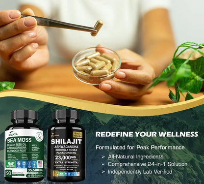 All in 1 Supplement - Sea Moss & Shilajit Vitality Bundle