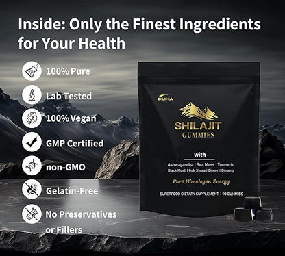 Organic Shilajit Gummies (7 Ingredients)