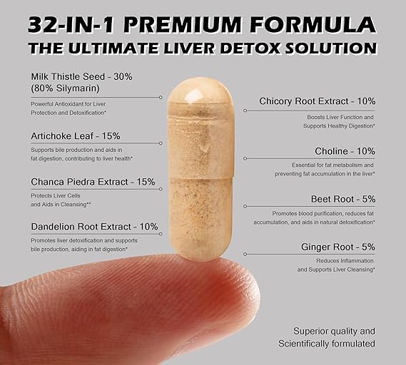 Liver Cleanse Detox & Repair Capsule (32 in 1 )