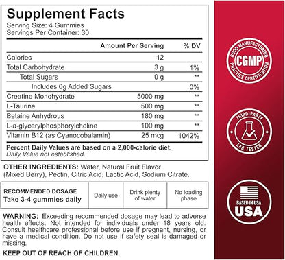 Creatine Monohydrate Gummies - Mixed Berries