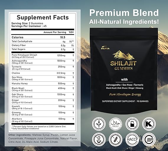 Organic Shilajit Gummies (7 Ingredients)