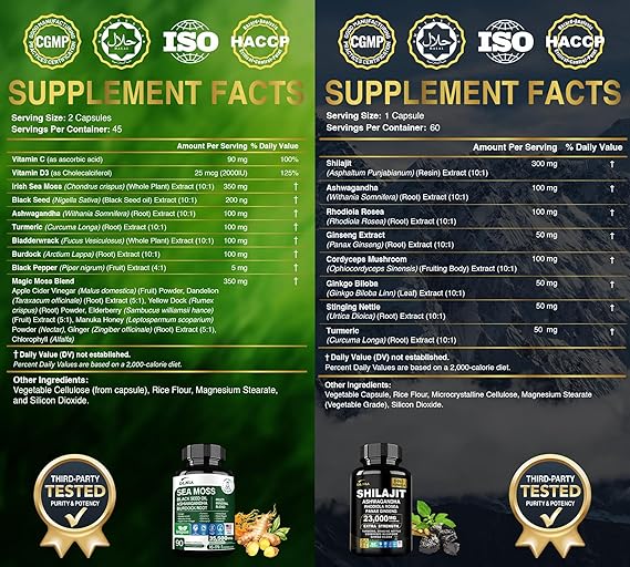 All in 1 Supplement - Sea Moss & Shilajit Vitality Bundle