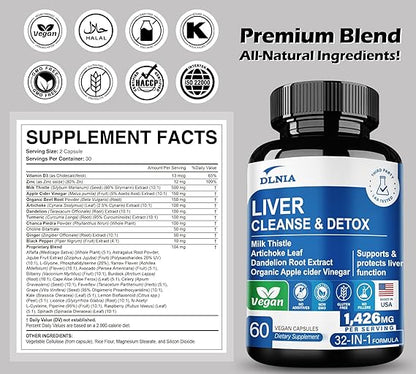 Liver Cleanse Detox & Repair Capsule (32 in 1 )