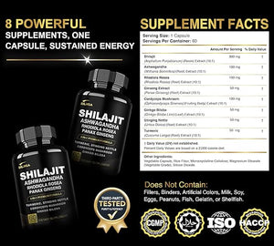 Shilajit for Men with Ashwaganda (8-in-1 )