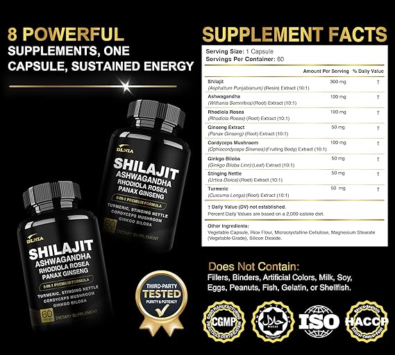Shilajit for Men with Ashwaganda (8-in-1 )