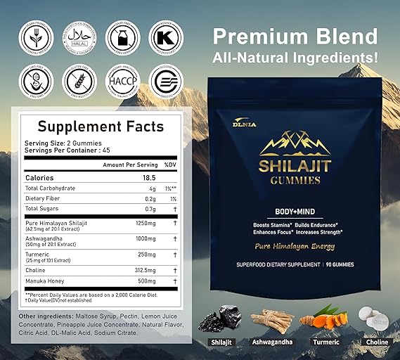 Organic Shilajit Gummies (Gummies-90 Ct)