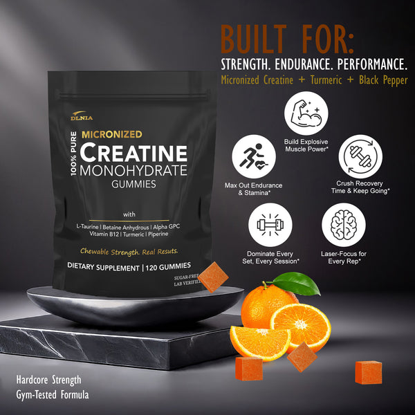MICRONIZED CREATINE MONOHYDRATE GUMMIES ORANGE