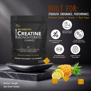 MICRONIZED CREATINE MONOHYDRATE GUMMIES PINEAPPLE