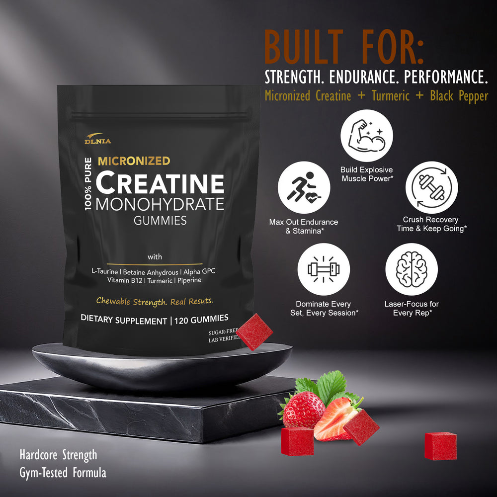 MICRONIZED CREATINE MONOHYDRATE GUMMIES STRAWBERRY